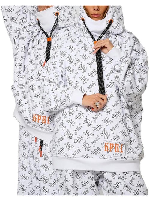 Sweat Unissexo Kaporal Volt Branco/Preto - Kiabi Sweat Unissexo Kaporal Volt Branco/Preto - Kiabi