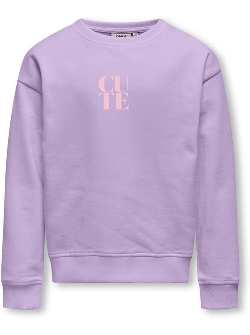 Sweat violeta para menina kids only ditte - Kiabi