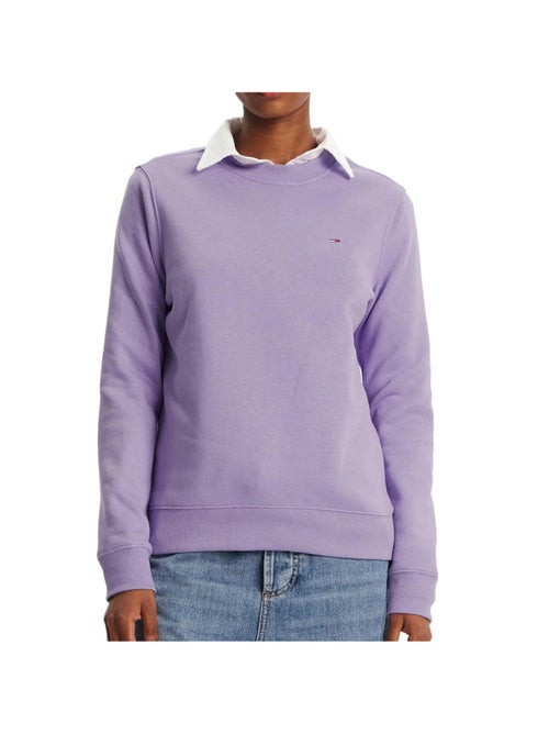 Sweat Violeta Tommy Hilfiger Flag Crew para Mulher - Kiabi Sweat Violeta Tommy Hilfiger Flag Crew para Mulher - Kiabi