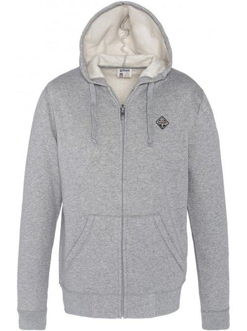 Sweat zippado cinzento schott sw para homem - Kiabi