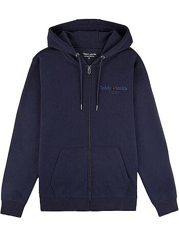 Sweat zippado para homem teddy smith giclass 30j azul marinho