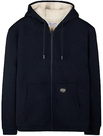 Sweat zippado teddy smith gony para homem - azul marinho