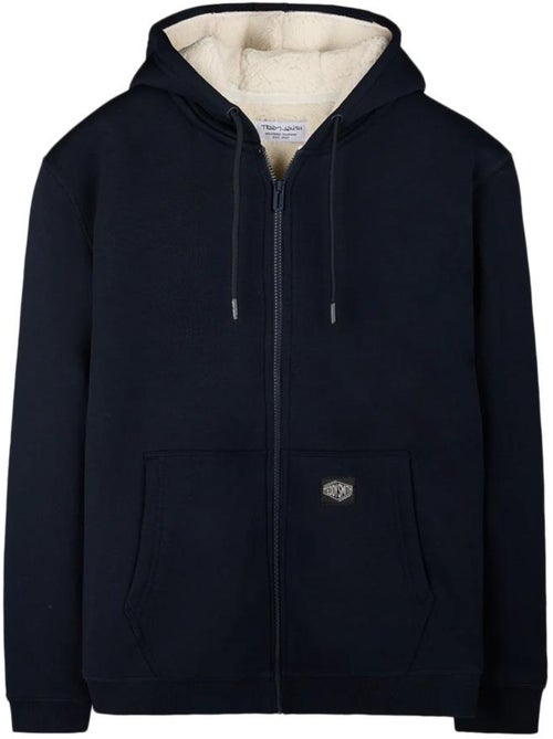 Sweat zippado teddy smith gony para homem - azul marinho - Kiabi