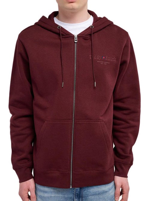 Sweat zippé bordeaux para homem teddy smith giclass 30j - Kiabi Sweat zippé bordeaux para homem teddy smith giclass 30j - Kiabi