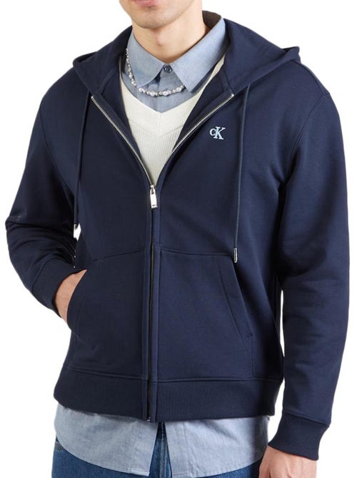 Sweat zippé calvin klein jeans terry monogram para homem - Kiabi