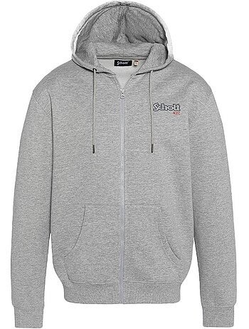 Sweat zippé kaki para homem schott swhsam