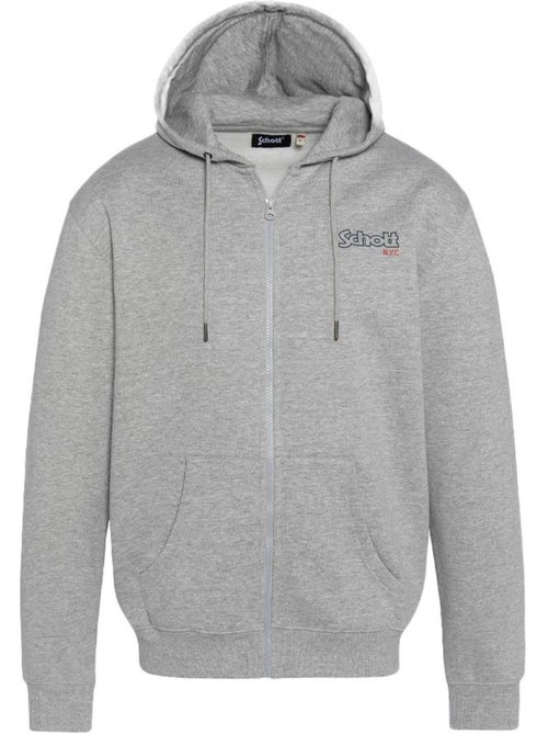 Sweat zippé cinzento para homem schott swhsam - Kiabi Sweat zippé cinzento para homem schott swhsam - Kiabi