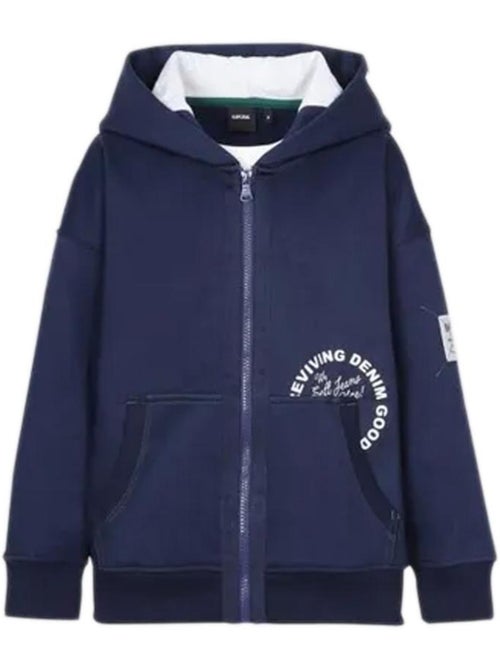 Sweat Zippé Kaporal Campus para Rapaz - Azul Marinho - Kiabi Sweat Zippé Kaporal Campus para Rapaz - Azul Marinho - Kiabi