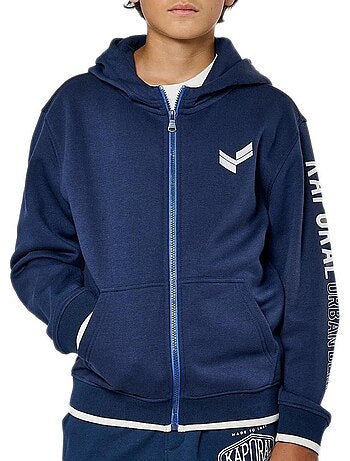 Sweat zippé kaporal murah para rapaz azul-marinho