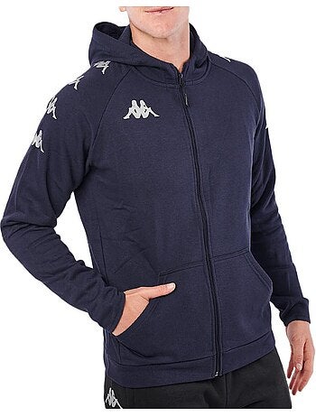 Sweat zippé kappa divieto para homem azul marinho