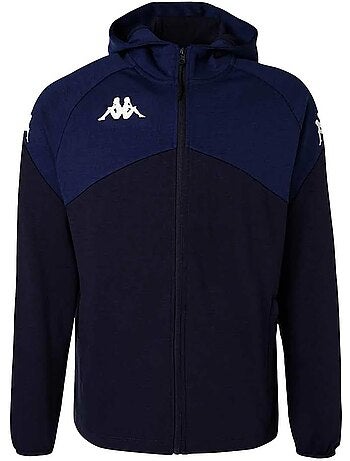 Sweat zippé kappa fianto azul para homem