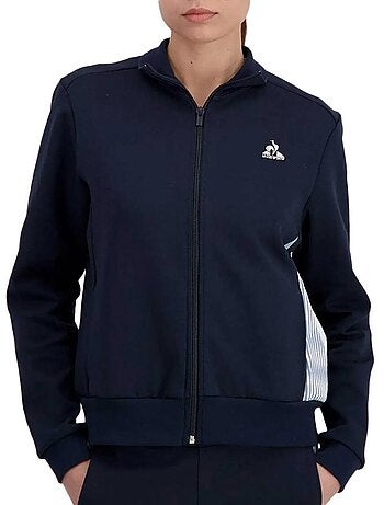 Sweat zippé le coq sportif n°1 heritage para mulher azul marinho