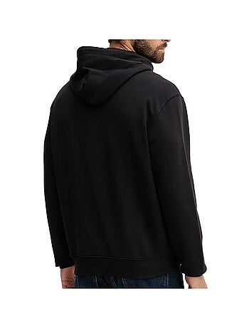 Sweat zippé preto de homem calvin klein jeans terry monogram