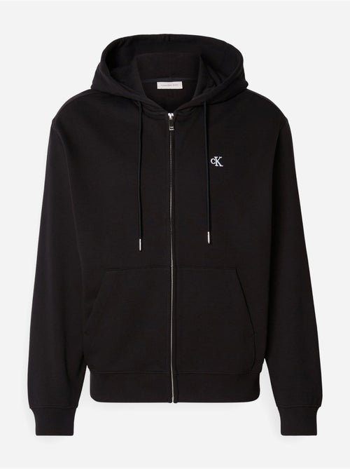 Sweat zippé preto de homem calvin klein jeans terry monogram - Kiabi Sweat zippé preto de homem calvin klein jeans terry monogram - Kiabi