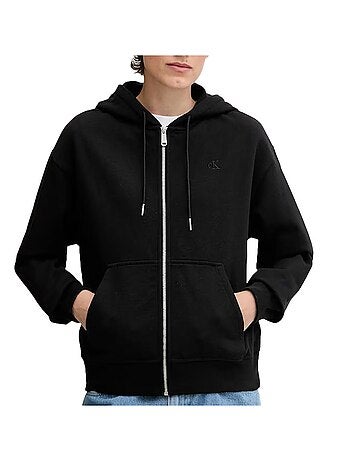 Sweat Zippé Preto Feminino Calvin Klein Jeans Archive