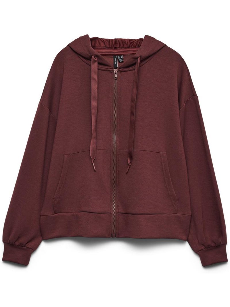 Sweat Zippé Roxo Ameixa para Mulher Vero Moda Hali Roxo ameixa - Kiabi