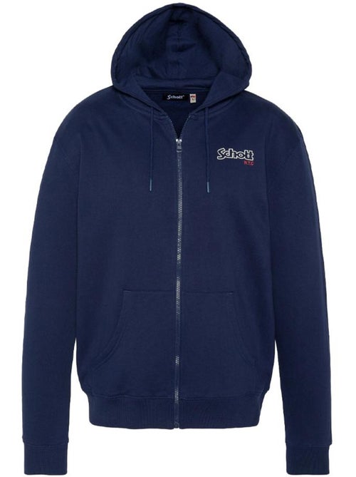 Sweat zippé schott para homem azul marinho swhsam - Kiabi