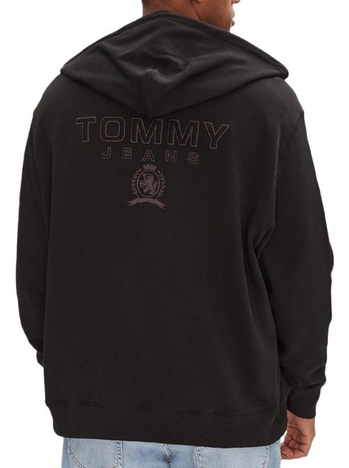 Sweat zippé tommy hilfiger varsity tona preto para homem - Kiabi