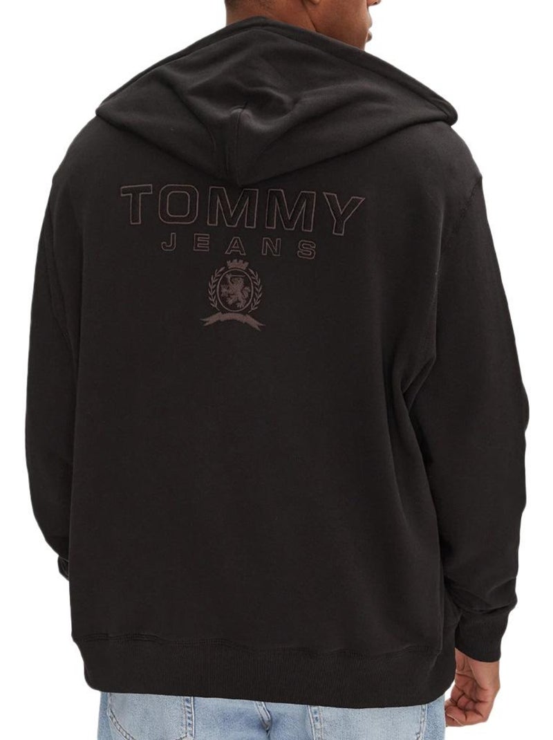 Sweat Zippé Tommy Hilfiger Varsity Tona Preto para Homem Preto - Kiabi