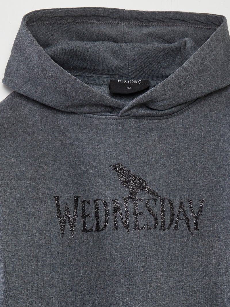 Sweathirt com capuz 'Wednesday' PRETO - Kiabi