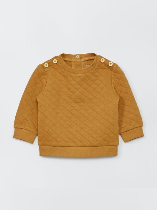 Sweatshirt acolchoada com botões fantasia - Kiabi