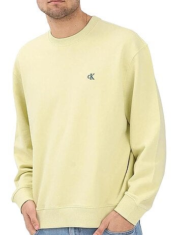 Sweatshirt Amarelo Calvin Klein Jeans para Homem Ls 350terry