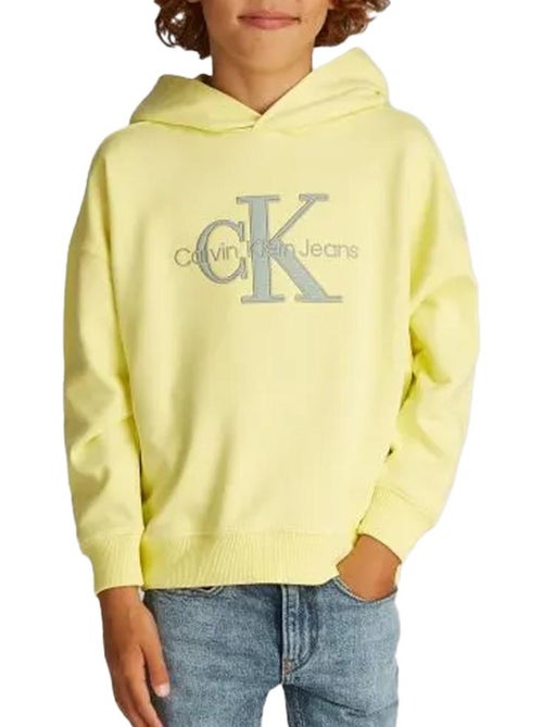 Sweatshirt Amarelo para Rapaz Calvin Klein Jeans Ottoman Mono - Kiabi Sweatshirt Amarelo para Rapaz Calvin Klein Jeans Ottoman Mono - Kiabi