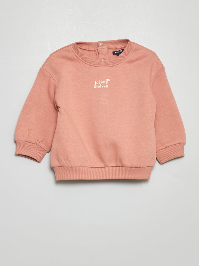 Sweatshirt às riscas - bege ROSA - Kiabi