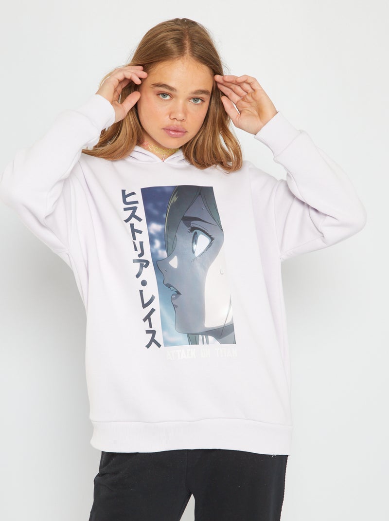 Sweatshirt 'Ataque dos titãs' Malva - Kiabi