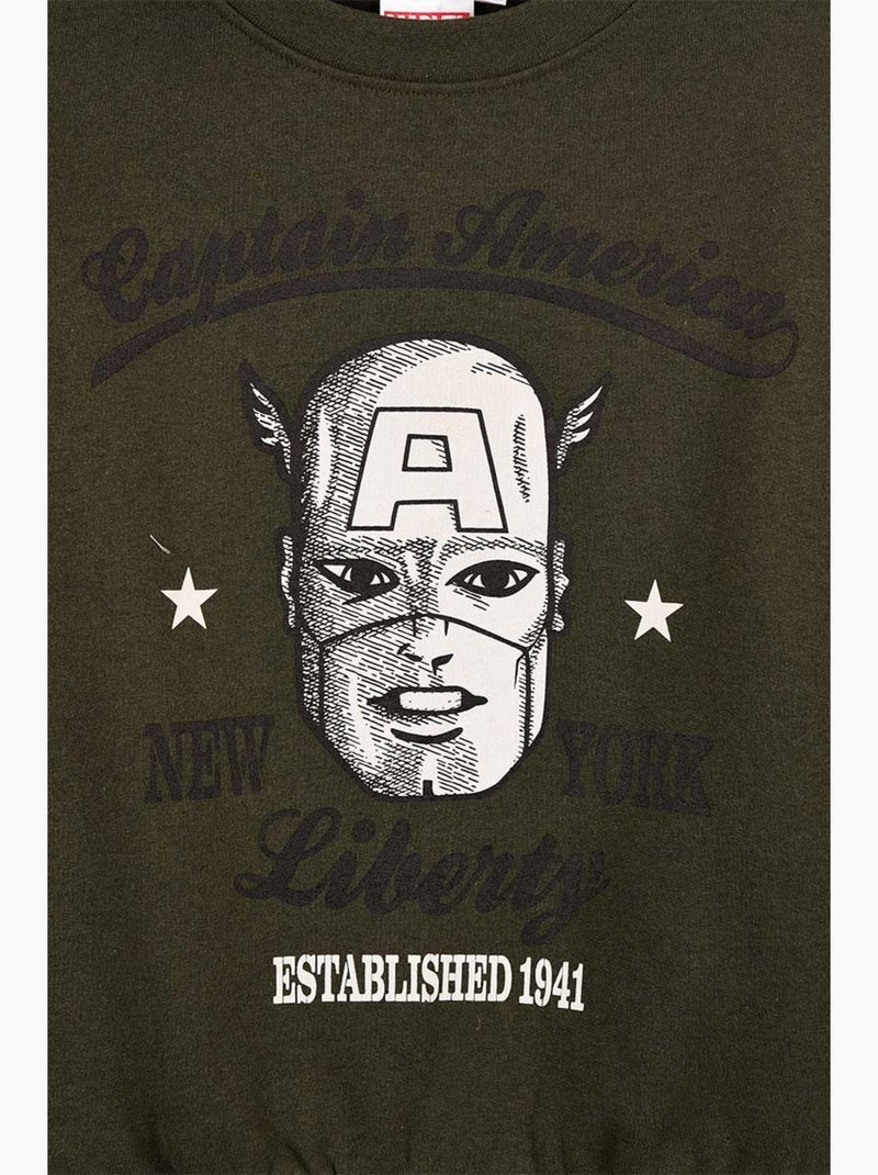 Sweatshirt avengers menino | licença oficial Cáqui - Kiabi