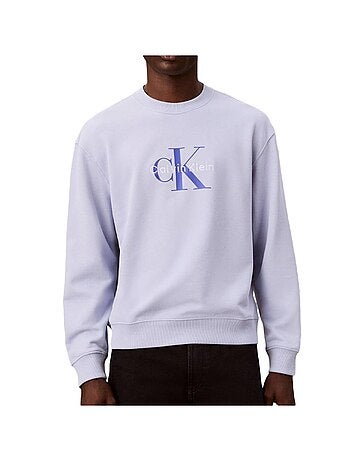Sweatshirt azul calvin klein jeans para homem 350terry mono