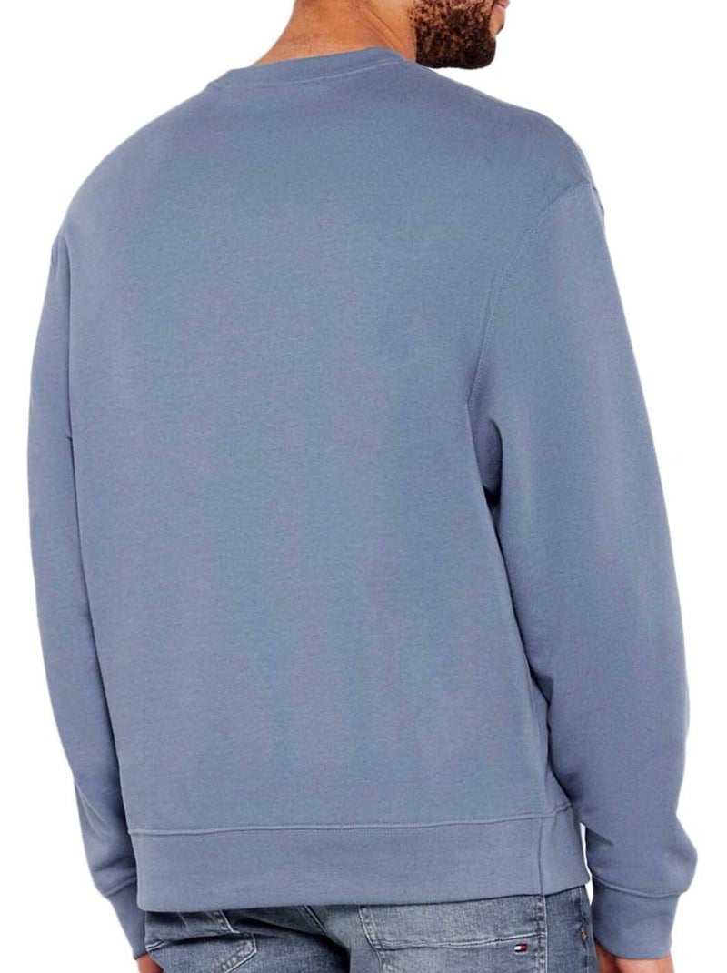 Sweatshirt Azul Calvin Klein Jeans Terry com Emblema para Homem Azul - Kiabi