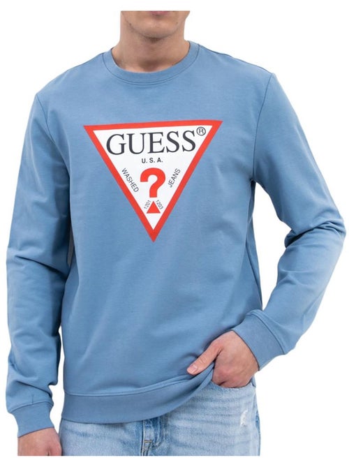Sweatshirt azul guess com logótipo triângulo para homem - Kiabi Sweatshirt azul guess com logótipo triângulo para homem - Kiabi