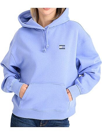 Sweatshirt Azul Tommy Hilfiger com Badges para Mulher