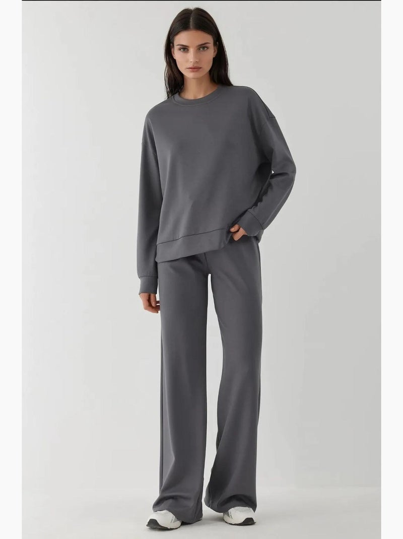 Sweatshirt básica modal touch hiccup Cinza-preto - Kiabi