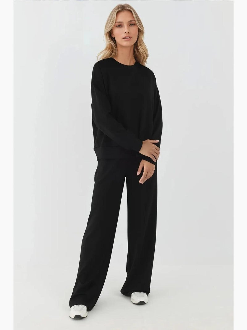 Sweatshirt básica modal touch hiccup Preto - Kiabi