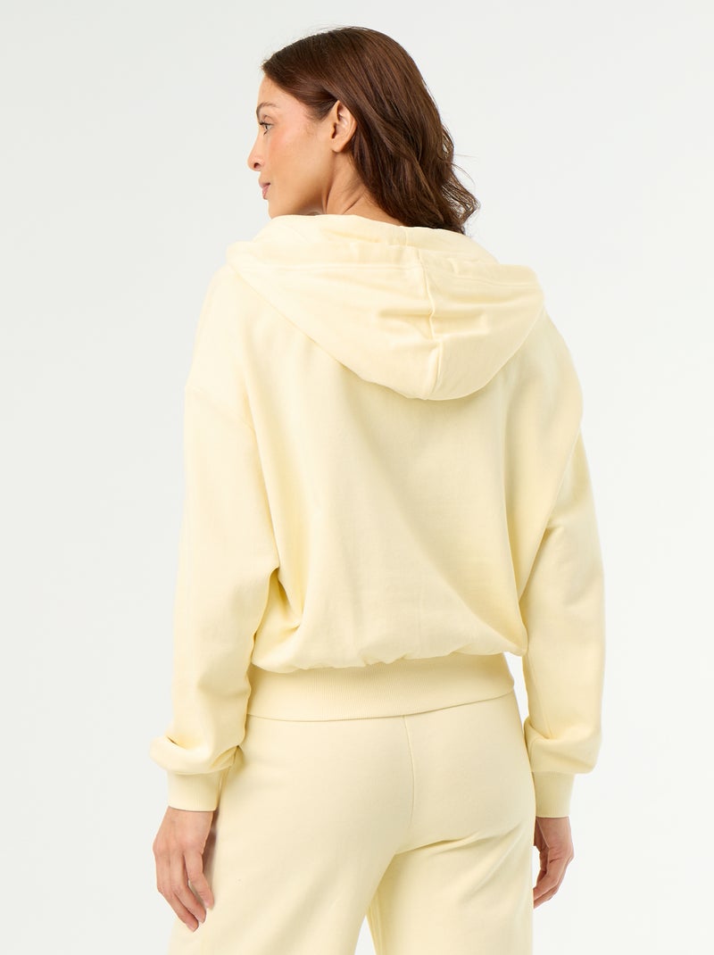 Sweatshirt básico em moletão leve Amarelo - Kiabi