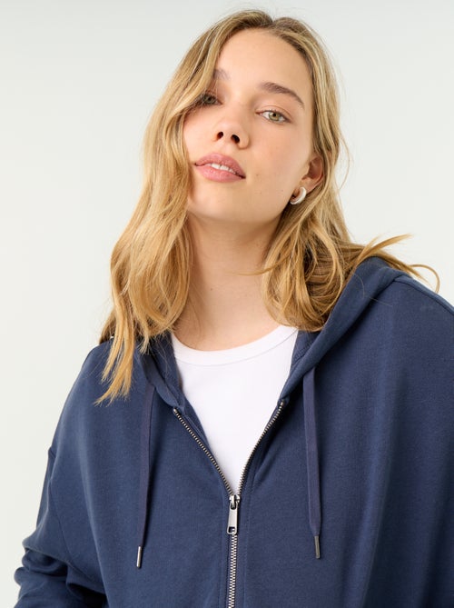 Sweatshirt básico em moletão leve - Kiabi