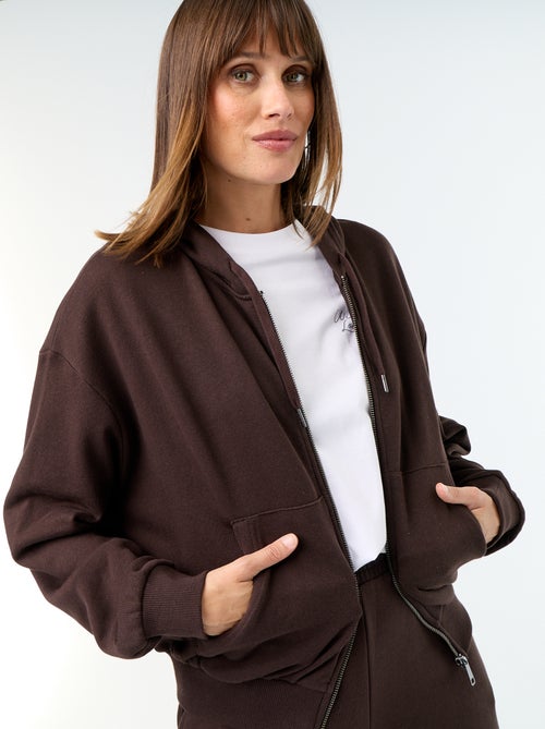 Sweatshirt básico em moletão leve - Kiabi