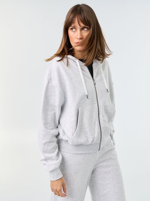 Sweatshirt básico em moletão leve - Kiabi