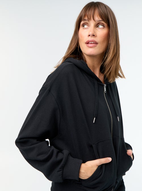 Sweatshirt básico em moletão leve - Kiabi
