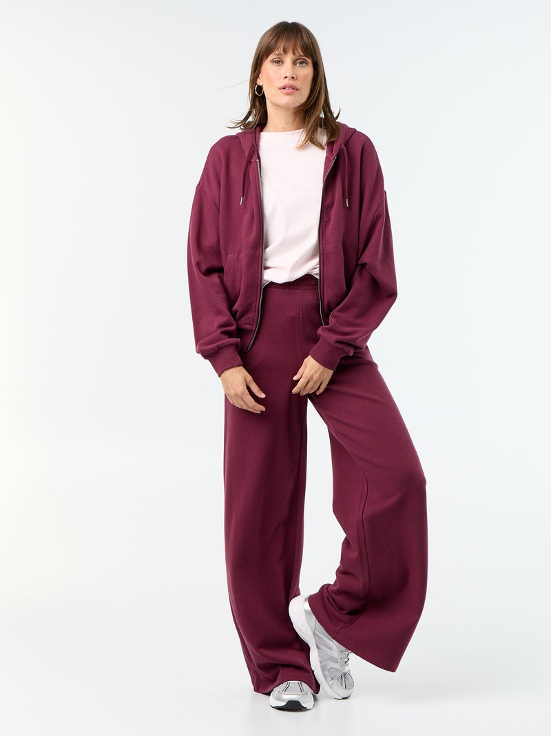 Sweatshirt básico em moletão leve Rosa - Kiabi