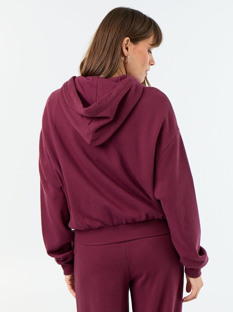 Sweatshirt básico em moletão leve Rosa - Kiabi
