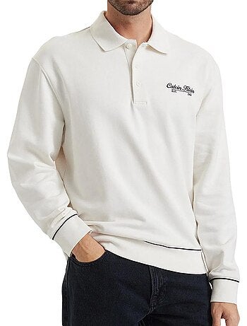 Sweatshirt bege de homem calvin klein jeans terry