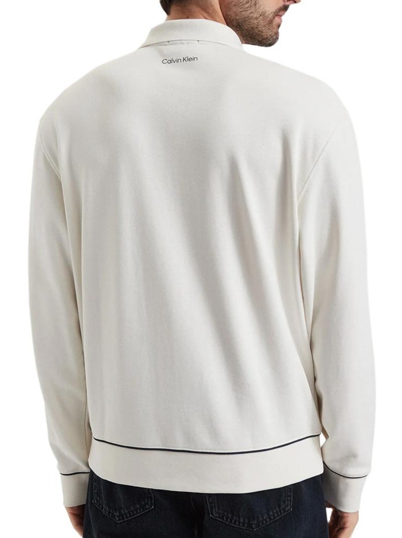 Sweatshirt bege de homem calvin klein jeans terry Branco - Kiabi