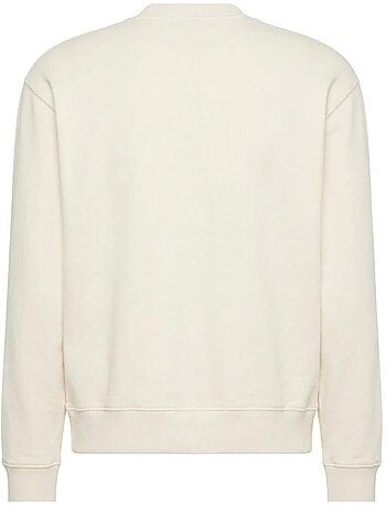 Sweatshirt bege masculina calvin klein jeans terry stckd