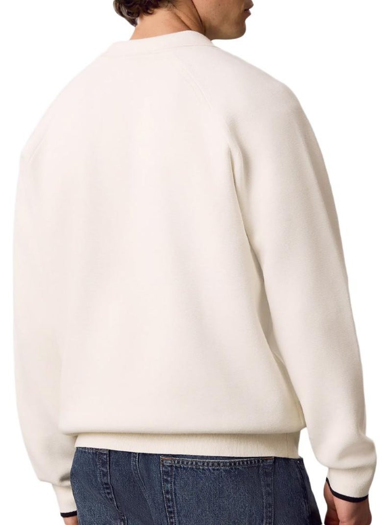 Sweatshirt bege masculino calvin klein jeans varsity Bege - Kiabi