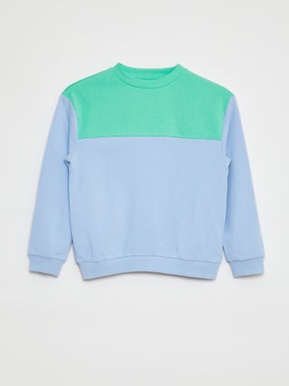 Sweatshirt bicolor de manga comprida