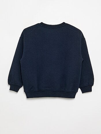 Sweatshirt bicolor de manga comprida