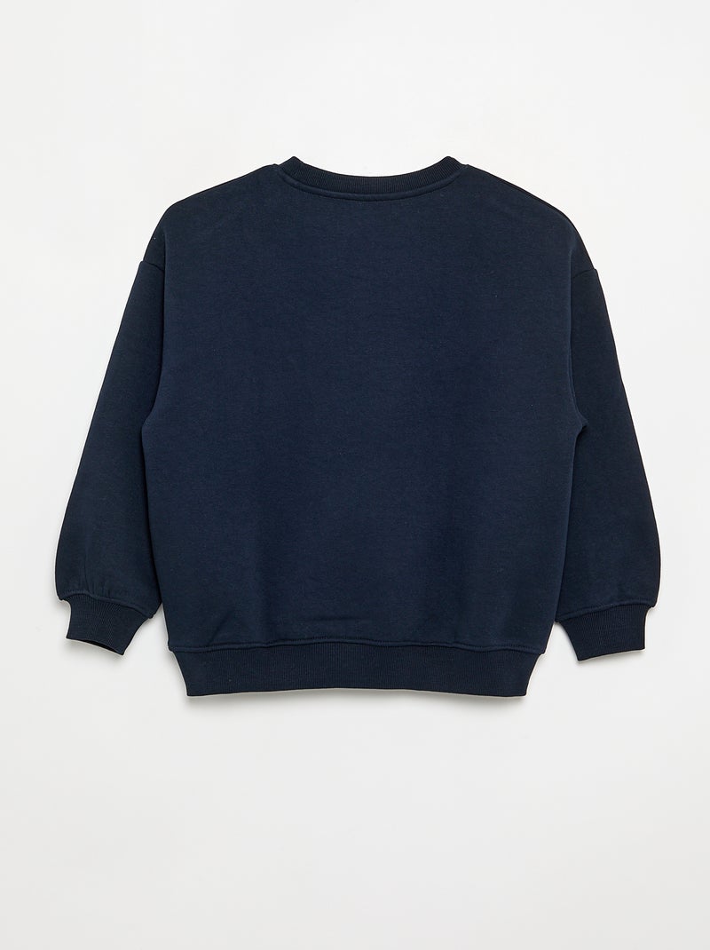 Sweatshirt bicolor de manga comprida Azul - Kiabi